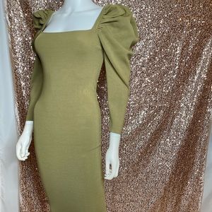 ZARA GREEN BANDAGE DRESS